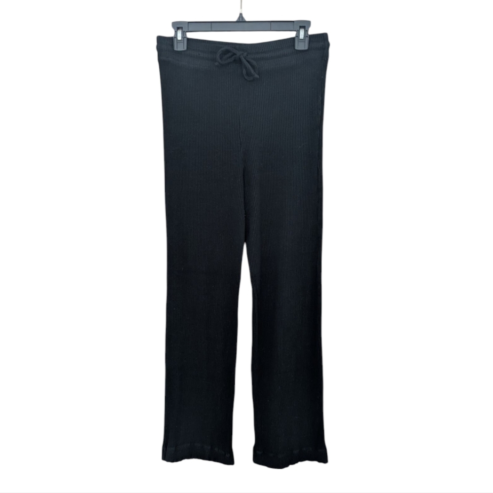 LESET Ali Drawstring Wide Leg Ribbed Pant - Large